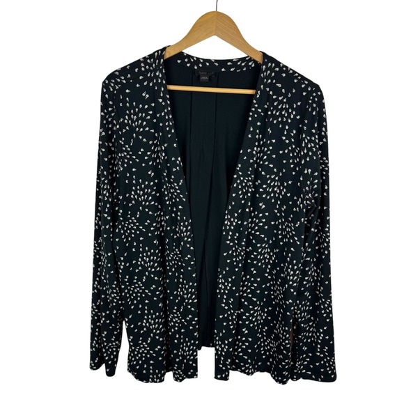 J. Jill‎ Wearever Collection Womens Open Front Jacket Size Large Black Neutral - Picture 1 of 8
